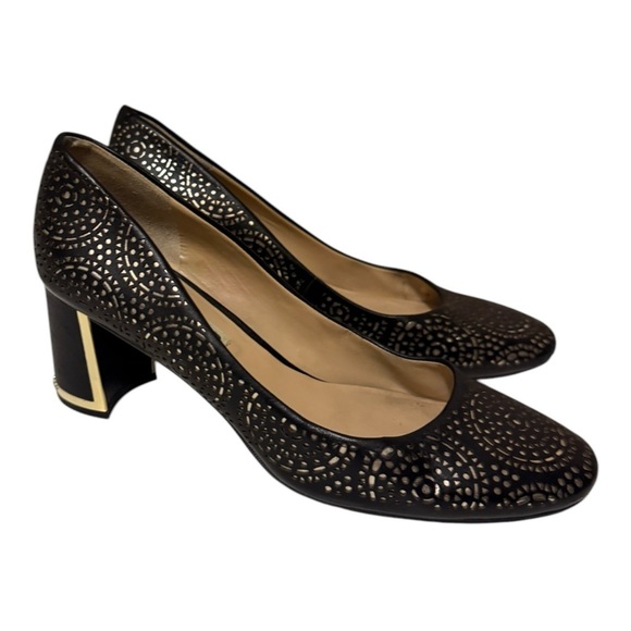 KARL LAGERFELD Shoes - Elegant Black Laser-Cut Women's Heels